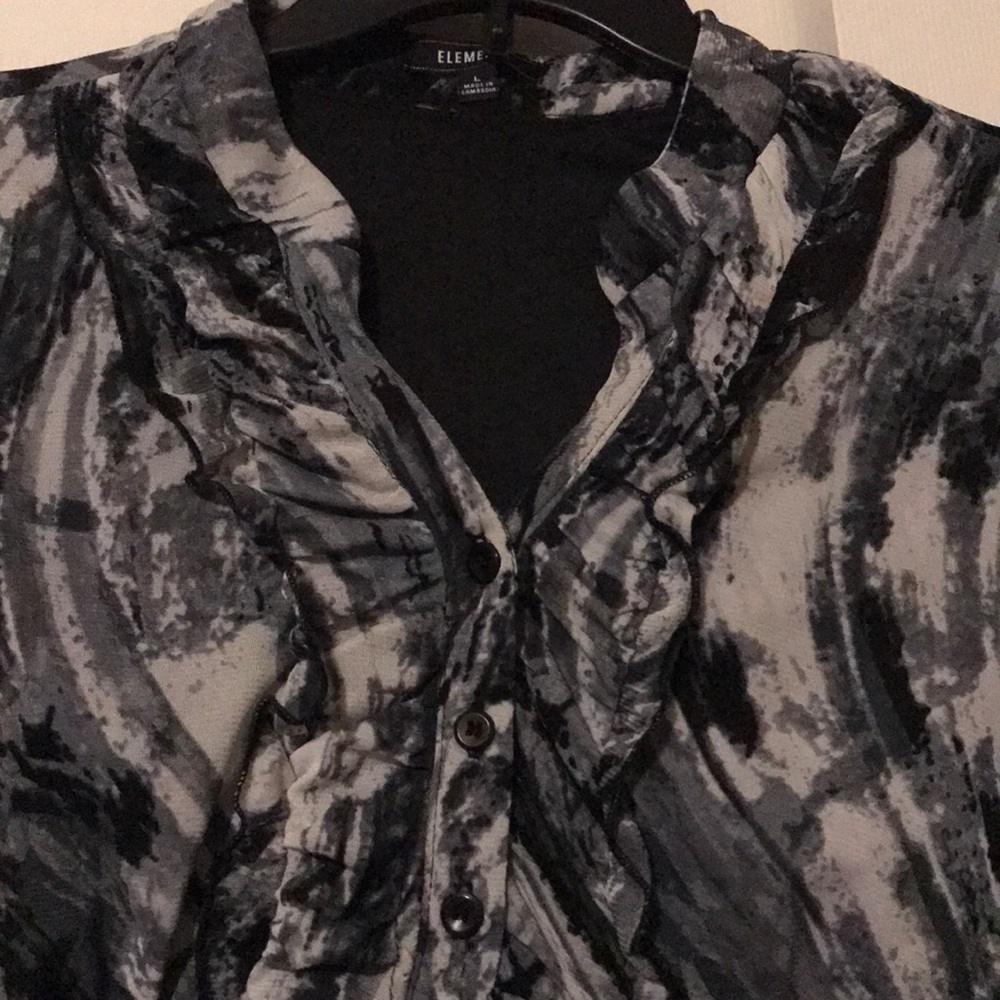 Women’s fun Elementz black and white size L blouse - Picture 2 of 7